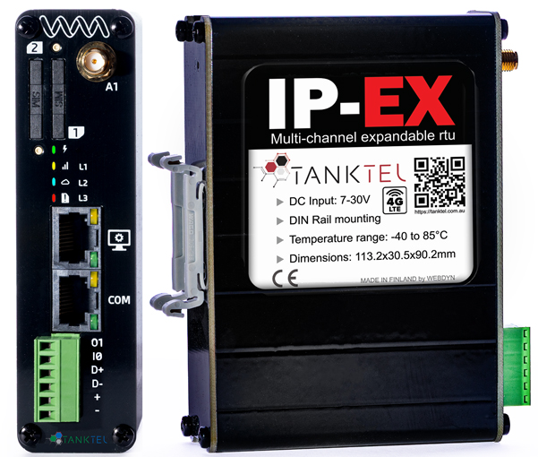 Tanktel IP-EX telemetry gateway and industrial monitoring hardware